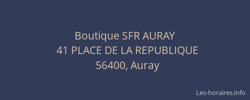 Boutique SFR AURAY