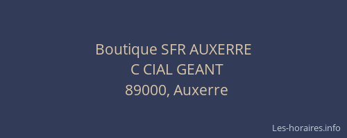 Boutique SFR AUXERRE
