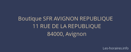 Boutique SFR AVIGNON REPUBLIQUE