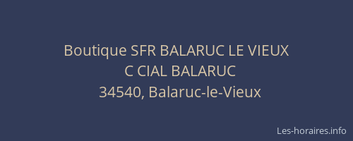 Boutique SFR BALARUC LE VIEUX