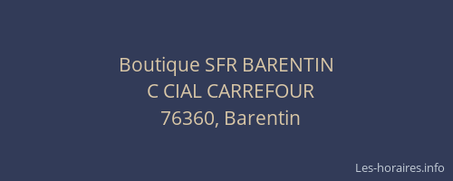 Boutique SFR BARENTIN