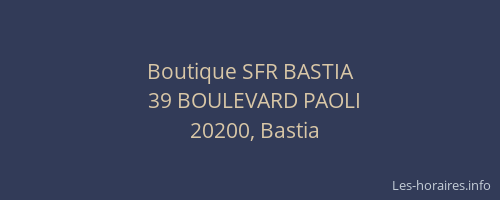 Boutique SFR BASTIA