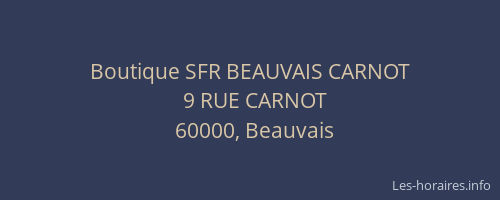 Boutique SFR BEAUVAIS CARNOT