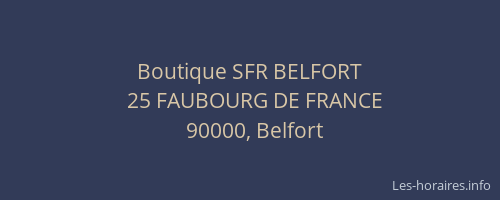 Boutique SFR BELFORT