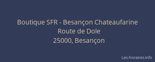 Boutique SFR - Besançon Chateaufarine