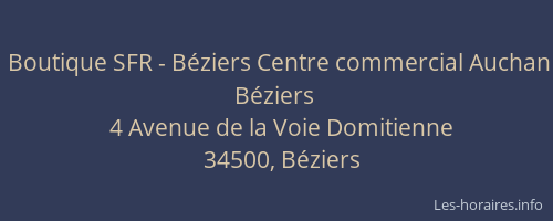 Boutique SFR - Béziers Centre commercial Auchan Béziers