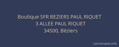 Boutique SFR BEZIERS PAUL RIQUET