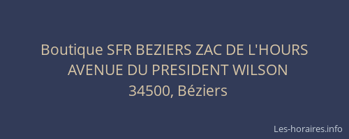 Boutique SFR BEZIERS ZAC DE L'HOURS