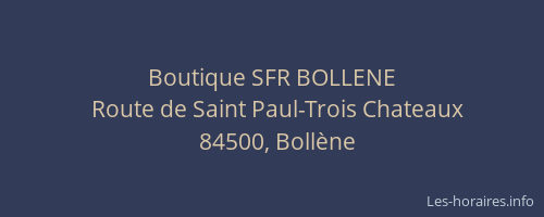 Boutique SFR BOLLENE