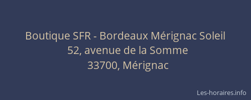 Boutique SFR - Bordeaux Mérignac Soleil