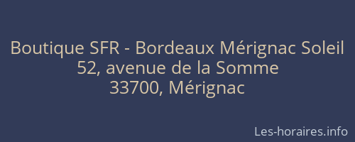 Boutique SFR - Bordeaux Mérignac Soleil