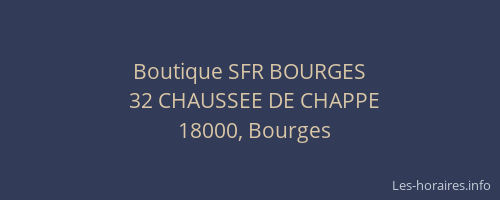 Boutique SFR BOURGES