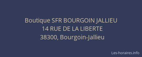 Boutique SFR BOURGOIN JALLIEU