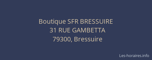 Boutique SFR BRESSUIRE