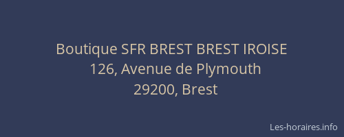 Boutique SFR BREST BREST IROISE