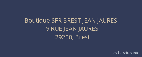 Boutique SFR BREST JEAN JAURES