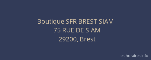 Boutique SFR BREST SIAM