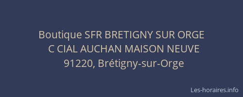 Boutique SFR BRETIGNY SUR ORGE
