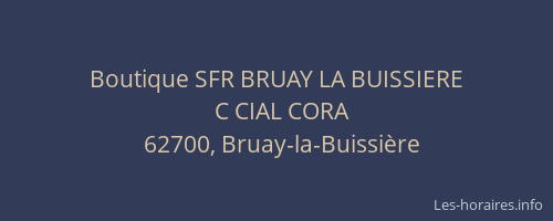 Boutique SFR BRUAY LA BUISSIERE
