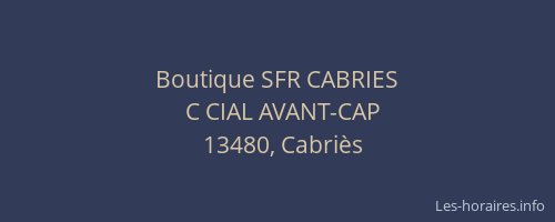 Boutique SFR CABRIES
