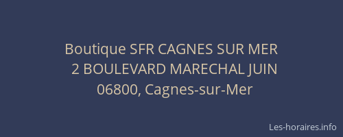 Boutique SFR CAGNES SUR MER