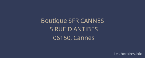 Boutique SFR CANNES