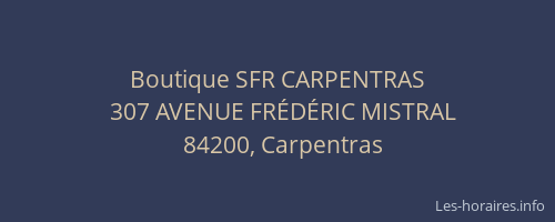 Boutique SFR CARPENTRAS
