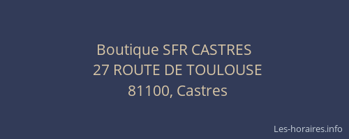 Boutique SFR CASTRES
