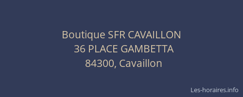 Boutique SFR CAVAILLON