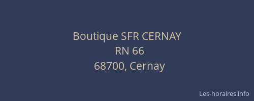 Boutique SFR CERNAY