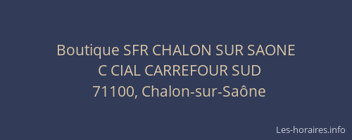 Boutique SFR CHALON SUR SAONE