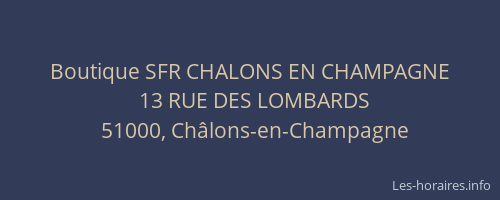 Boutique SFR CHALONS EN CHAMPAGNE