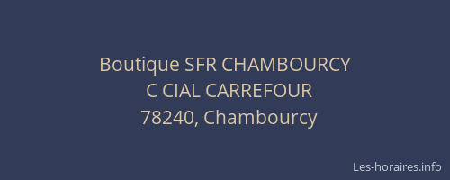 Boutique SFR CHAMBOURCY