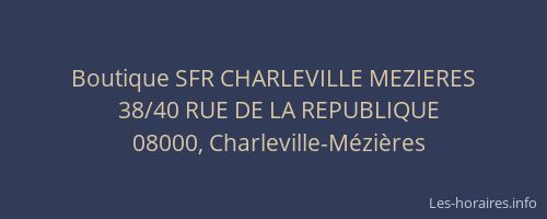 Boutique SFR CHARLEVILLE MEZIERES