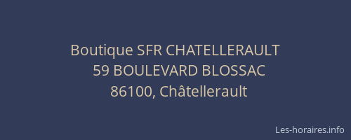 Boutique SFR CHATELLERAULT