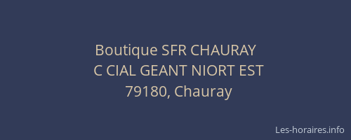 Boutique SFR CHAURAY