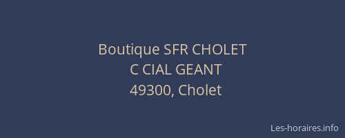 Boutique SFR CHOLET