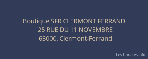 Boutique SFR CLERMONT FERRAND
