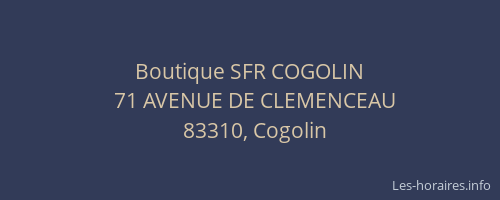 Boutique SFR COGOLIN