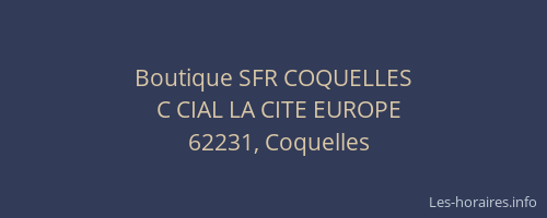 Boutique SFR COQUELLES