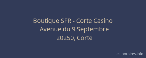 Boutique SFR - Corte Casino