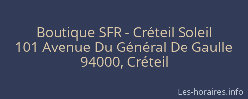 Boutique SFR - Créteil Soleil