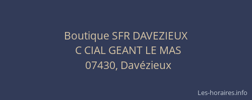 Boutique SFR DAVEZIEUX
