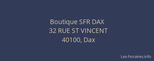 Boutique SFR DAX