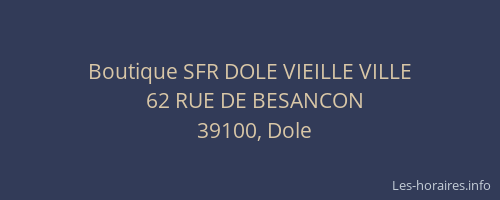 Boutique SFR DOLE VIEILLE VILLE
