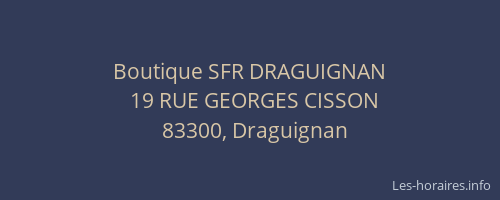 Boutique SFR DRAGUIGNAN
