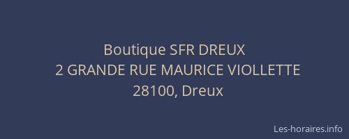 Boutique SFR DREUX