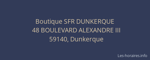 Boutique SFR DUNKERQUE