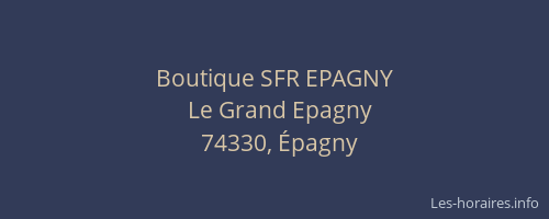 Boutique SFR EPAGNY