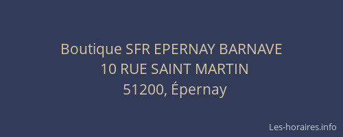 Boutique SFR EPERNAY BARNAVE